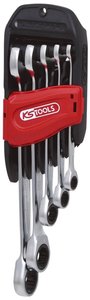 Zestaw kluczy płasko-oczkowych z grzechotką GEARplus, 5-częściowy 8-19mm Zestaw kluczy płasko oczkowych KS Tools  503.4255 19 mm