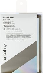 Wkładane karty Cricut Joy 11,4 cm x 15,9 cm 12 sztuk (szary, srebrny, holograficzny) Cricut Joy Insert Cards Zestaw kart  szary