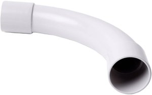 Łuk PVC do sztywnego rury, jasnoszary, z dopasowaną mufą Rurka  KOPOS 4120_KB     1 szt.
