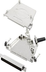Zestaw listew męskich D-Sub TRU COMPONENTS TCD45ZF37DMPK 7708740, rzędy: 2, styki: 37, 45 °, 1 szt.