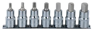 Zestaw bitów nasadowych 1/2&quot, CHROMEplus z gniazdem sześciokątnym, 7 szt. 5-14mm, krótkie Zestaw kluczy nasadowych KS Tools 918.1335 918.1335