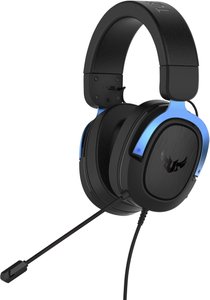 Zestaw słuchawkowy Over Ear Asus TUF H3 90YH029B-B1UA00 7.1 Surround czarny, niebieski