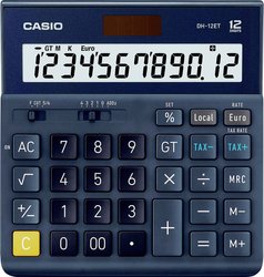 Casio DH-12ET  Kalkulator stołowy granatowy Wyświetlacz: 12 energią słoneczną (D x S) 101 mm x 159 mm