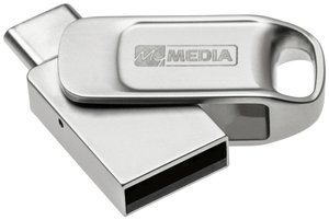 Verbatim MyDual - 64 GB - USB Type-A / USB Type-C - 2.0 - obrotowa ramka - srebrny Pendrive USB MyMEDIA 69267, 1 szt.