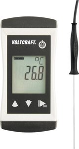 Wodoszczelny termometr uniwersalny z zamontowaną na stałe sondą wtykową Pt1000 (Ø 1,5 mm) Termometr typu Pt1000 VOLTCRAFT PTM-130 VC-8603585, -70 - 250 °C
