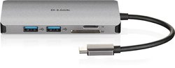 D-Link 8 - w - 1 koncentrator USB - C z HDMI / Ethernet / czytnikiem kart / portem ładowania USB - C Stacja dokująca USB-C® D-Link Stacja dokująca USB-C® DUB-M810