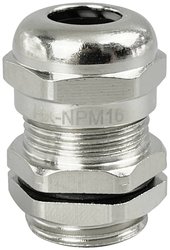 TRU COMPONENTS  Dławnica kablowa  M16  mosiądz (niklowany) Dławnica kablowa TRU COMPONENTS TC-10302824, 1 szt.