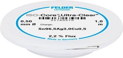 Cyna lutownicza Felder Löttechnik ISO-Core ''Ultra Clear'' SAC305 szpula Sn96,5Ag3Cu0,5   0.5 mm