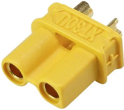 Złącze męskie akumulatora XT30U, 2 mm gniazdo Reely RE-6619107 pozłacane, do lutowania 1 szt.