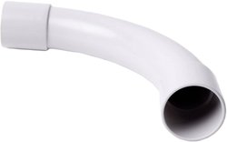 Łuk PVC do sztywnego rury, jasnoszary, z dopasowaną mufą Rurka  KOPOS 4125_KB     1 szt.