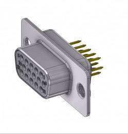 Złącze żeńskie D-Sub Deltron Connectors HD-D15SY/2, rzędy: 3, styki: 15, 180 °, 1 szt.