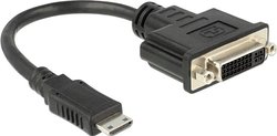 adapter HDMI, DVI Delock 65564 65564, [1x złącze męskie Mini HDMI typ C - 1x złącze żeńskie DVI 29-pin]