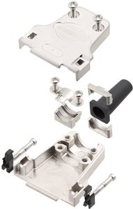 Obudowa złącza D-SUB encitech DTZF25-RG-M2.5-K 7960-2205-03, odlew cynkowy, 180 °, 1 szt.