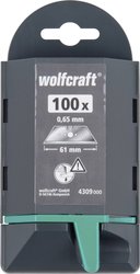 Profesjonalne ostrza trapezowe 0,65x61 mm Wolfcraft 4309000 100 szt.