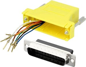 Adapter D-SUB encitech 2112-0151-13 złącze męskie D-SUB 25-pin - złącze żeńskie RJ45 8p8c