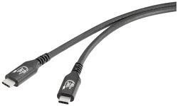 Kabel USB Renkforce, USB4®, Złącze męskie USB-C®, Złącze męskie USB-C®, 1.00 m