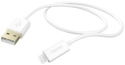 Kabel do ładowania USB Hama, USB 2.0, Złącze męskie Lightning, Złącze męskie USB-A, 1.50 m
