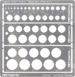 Szablon koła modelarskiego 1-12,5 mm Szablon Tamiya 74150
