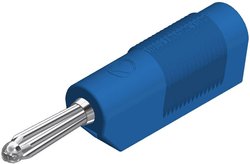 Wtyk bananowy wieżowy SKS Hirschmann BSB 20 K, O 4 mm, 2.5 mm2, 30 A, 60 V, niebieski