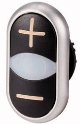 Przycisk podwójny Eaton M22-DDL-S-X4/X5 pierścień przedni z tworzywa sztucznego    1 szt.