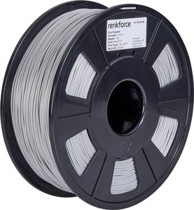 Filament do drukarek 3D PLA Renkforce RF-4511204, Średnica filamentu: 1.75 mm, 1000 g, srebrny