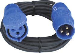 REV 0577710555 zasilanie przedłużacz  16 A czarny 5.00 m H05RR-F 3G 1,5 mm²