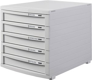 Szafka z szufladami HAN 1505-11 szary błyszczący DIN A4, DIN B4, DIN C4 Ilość szuflad: 5