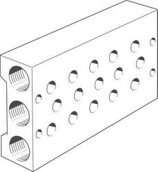 Blok przyłączeniowy FESTO PRS-1/4-5 10188 Blok przyłączeniowy PRS-1/4-5 Mocowanie = z otworem, pneumatyczny złącze 1=G1/2, pneumatyczny połączenie 3=G1/2