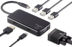 Stacja dokująca do laptopa USB-C® Renkforce Stacja dokująca do laptopa USB-C® RF-HUB-230 Pasuje do produktów marki: uniwersalny  zasilanie USB-C®