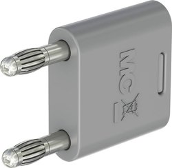 Złączka bananowa Stäubli KS2-4N-19 64.4010-28 Średnica pinu: 4 mm Rozstaw kołków: 19 mm szary 1 szt.