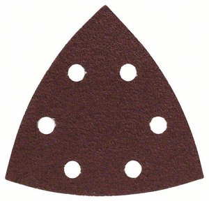 Zestaw arkuszy ściernych do szlifierki delta, 93 mm, 60, 6 otworów, 25-pak Papier ścierny delta Bosch Accessories  2607019488  25 szt.