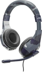 Zestaw słuchawkowy stereo RAIDOR - do PC / PS5 / PS4 / Xbox SeriesX / S / Switch, niebieski Zestaw słuchawkowy Over Ear SpeedLink RAIDOR SL-450303-BE Stereo niebieski moro