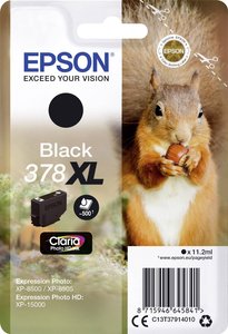 Epson atrament T3791, 378XL tusz oryginalny  Czarny C13T37914010