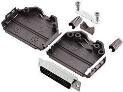Zestaw listew męskich D-Sub TRU COMPONENTS TCDPPK25BKHDP44K 7709000, rzędy: 3, styki: 44, 180 °, 1 szt.