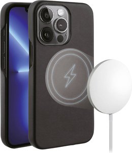 Vivanco Mag Classic Futerał backcase Apple iPhone 13 Pro czarny Ładowarka indukcyjna, Odporny na wstrząsy