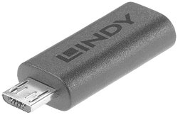 adapter USB 2.0 LINDY 41903, [1x złącze żeńskie USB-C - 1x złącze męskie Micro-B USB 2.0]