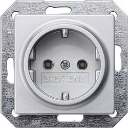 Siemens Osprzęt elektroinstalacyjny Płytka przycisku Gniazdo z uziemieniem Delta aluminiowy (metaliczny) 5UB1931