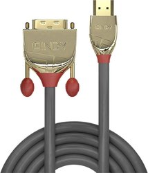 Przejściówka HDMI, DVI LINDY LINDY 2m Gold HDMI an DVI-D-Kabel 36195, 2.00 m