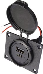 Zasilanie USB C/A podwójne gniazdo ProCar 67342651 Obciążalność prądu maks.: 3.6 A 12 V, 24 V
