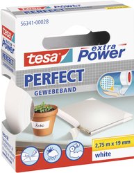 tesa extra Power® Perfect taśma tekstylna — do wymagających zastosowań wewnętrznych i zewnętrznych, maksymalna siła klejenia, odporna na warunki atmosferyczne Taśma materiałowa tesa® extra Power 56341-00028-03, 1 szt.