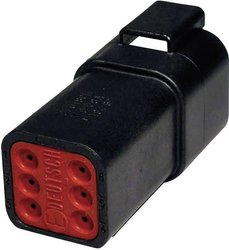 Złącze okrągłe Deutsch DT TE Connectivity DT 04-6 P-CE02, Ilość styków: 6, 1 szt.