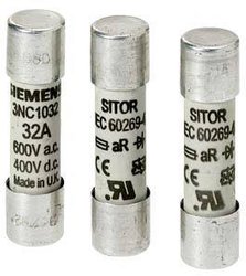 Gwóźdź wkładki bezpiecznikowej cylinder, 14x51 mm, 20 A, aR, Un AC: 690 V, Un DC: ... Siemens 3NC14205 Wkładka bezpiecznika cylindrycznego     20 A  690 V 1 szt.