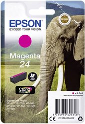 Epson atrament T2423, 24 tusz oryginalny  Magenta C13T24234012