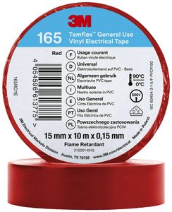 Taśma izolacyjna 3M Temflex™ 165 165RD1E Temflex™ 165 (D x S) 10 m x 15 mm 10 m 1 szt.