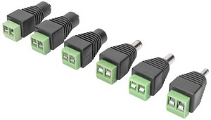 Zestaw adapterów złącza baryłkowego Digitus DA-70500 (6 sztuk) z zaciskami śrubowymi DC 1,35*3,5/ 2,1*5,5/ 2,5*5,5 Złącze męskie niskonapięciowe Digitus DA-70500 złącze męskie kątowe, adapter, adapter prosty   1 zest.