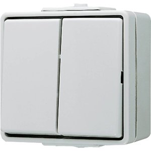 Podwójny przełącznik Jung 605W szary