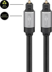 Kabel optyczny audio Toslink Goobay 0.75 m, adapter 3.5 mm