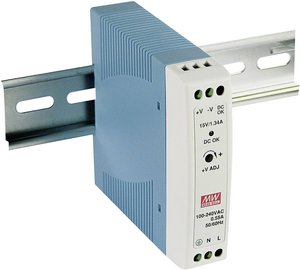 Zasilacz na szynę DIN Mean Well MDR-20-15, 15 V/DC, 1.34 A, 20 W