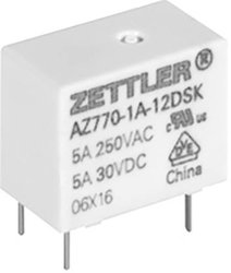Przekaźnik drukowany Zettler Electronics AZ770-1C-24DE, monostabilny, 1 cewka, 30 V/DC, 400 V/AC, 5 A, 1 szt.