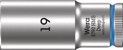 Nasadka Zyklop 8790 HMB Deep z gniazdem 3/8'' Nasadka 19 mm Wera 05004541001 1 szt.